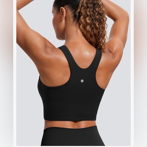 NWT CRZ YOGA yoga bra Small Taupe Tie Dye flowers - Picture 7 of 9